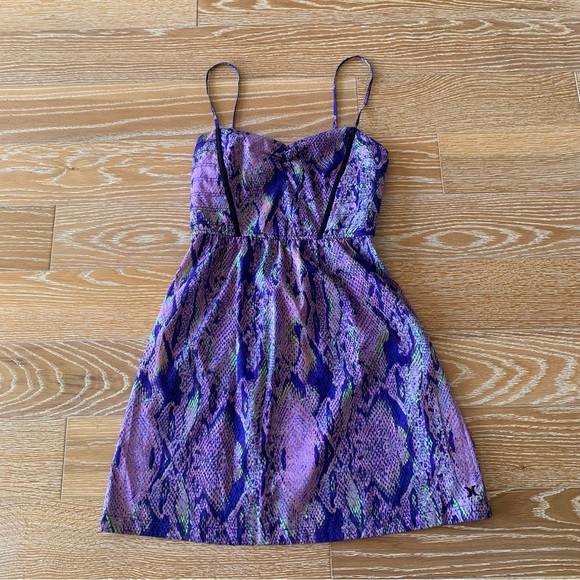 Purple Snake Print Dress Hurley - Picture 1 of 5